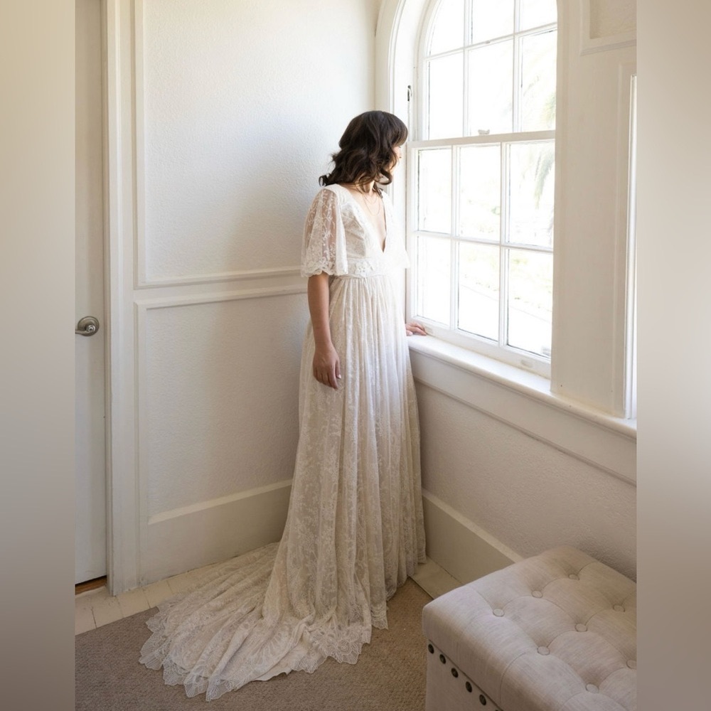 BHLDN Katarina Wedding Dress, size 6, ivory color